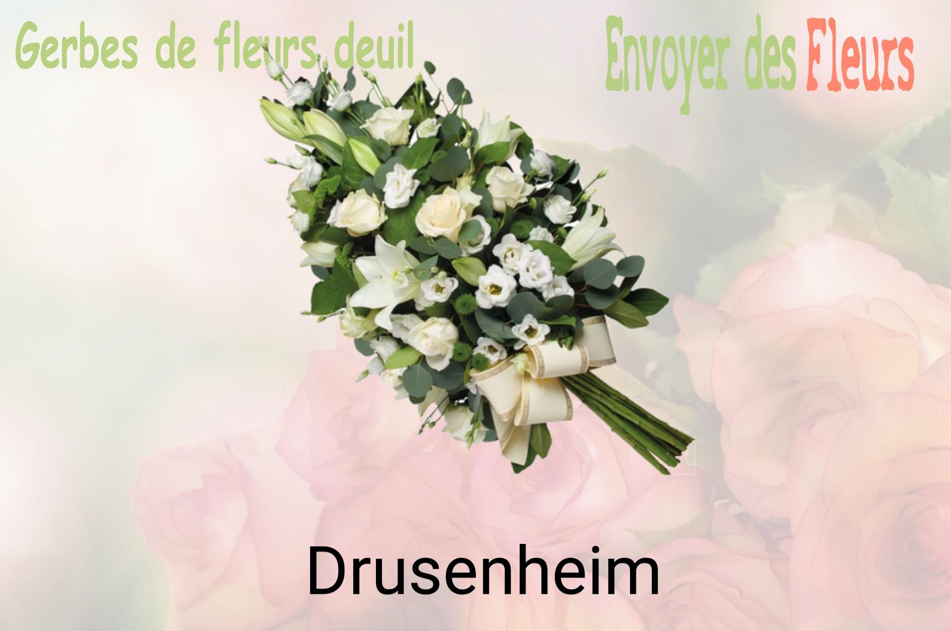 Gerbe de fleurs de deuil livrée à Drusenheim